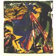 Ernst Ludwig Kirchner Schlemihls entcounter with the shadow oil painting on canvas
